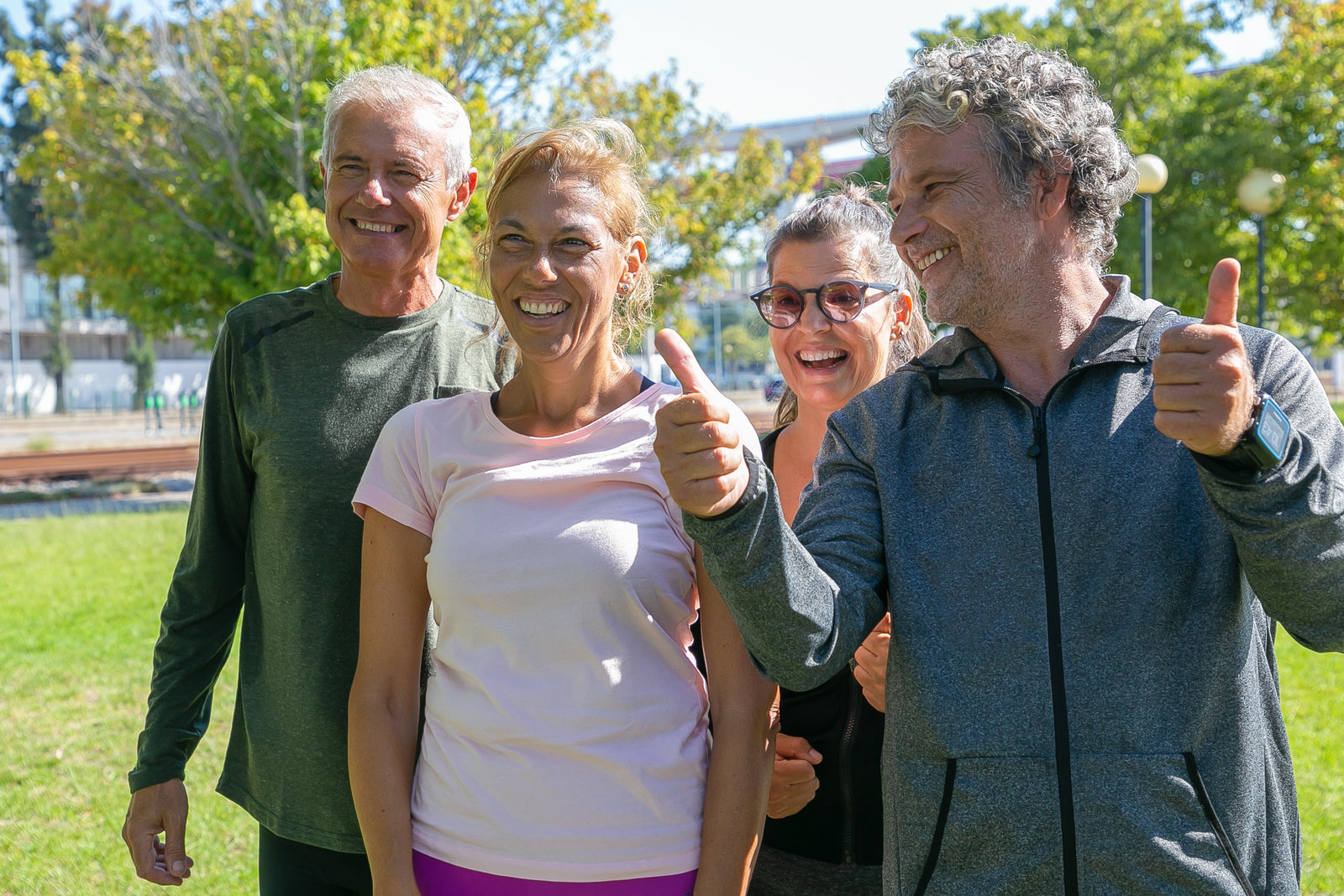 Active adults enjoying outdoor lifestyle